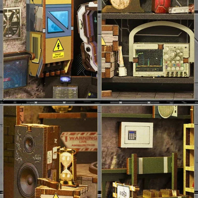 Detailansicht eines dekorativen Elements im Book Nook - Military Base mit feinen Details