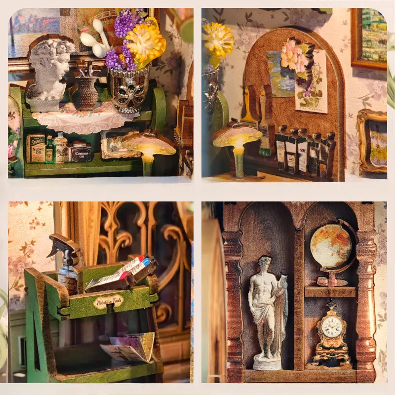 Detailansicht eines dekorativen Elements im Book Nook - Monet's Impression mit feinen Details