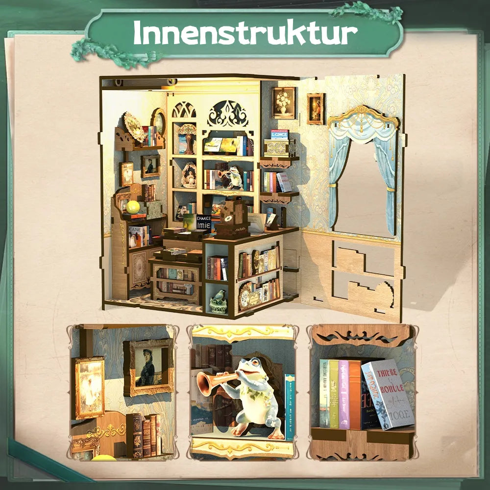 Komponenten des Book Nook - Muse Bookstore