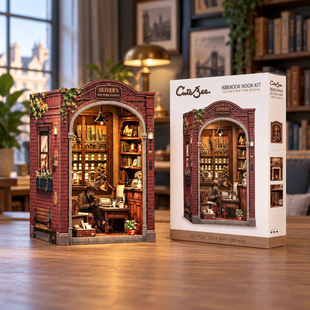 Oliver's New York Journal neben seiner Produktverpackung