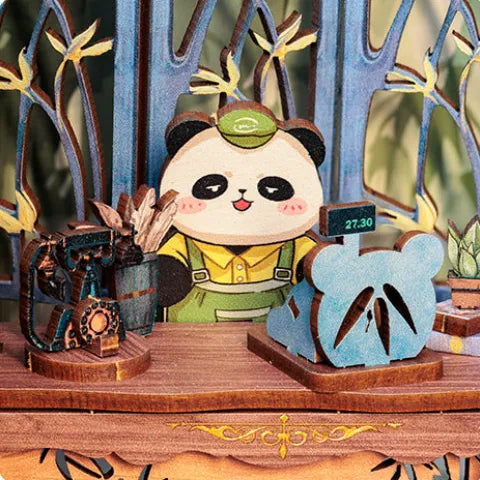 Book Nook - Panda Bookshop Gesamtansicht mit detaillierter Szenerie