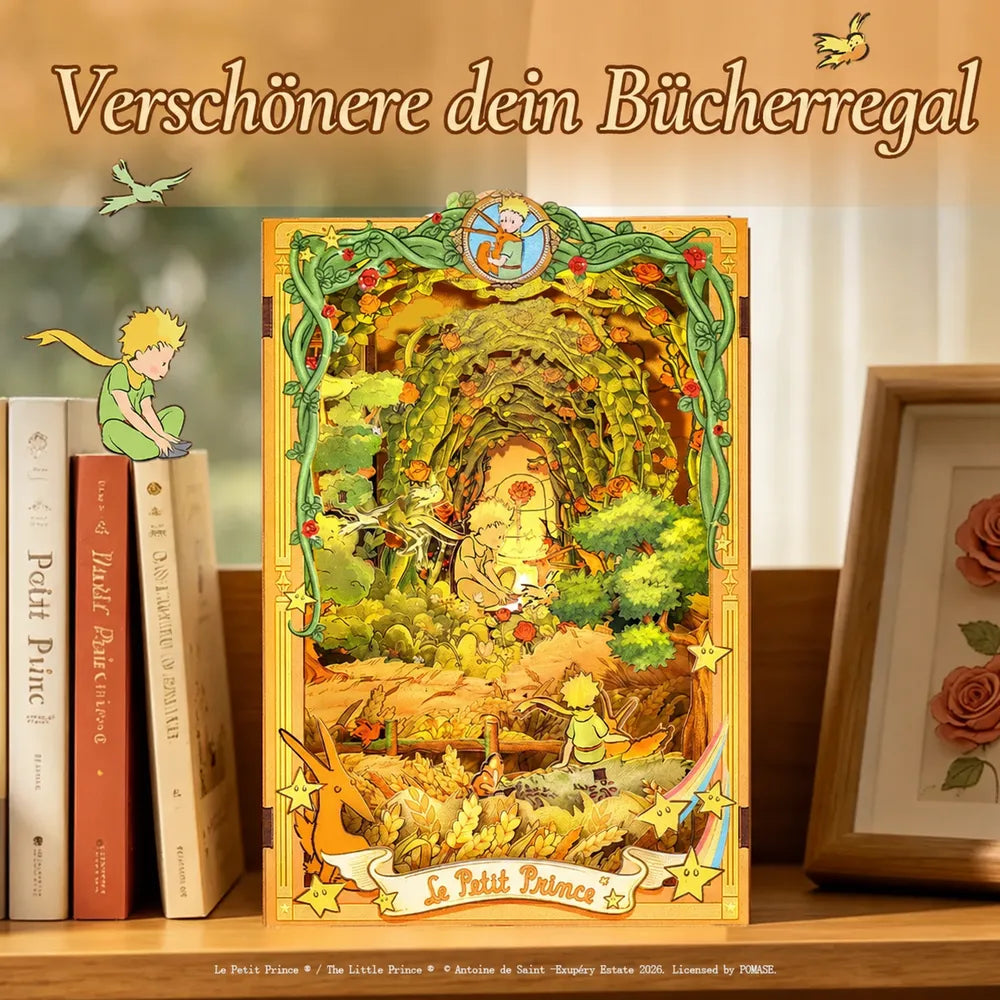 Promise in the Wheat Field als beleuchtete Dekoration im Bücherregal
