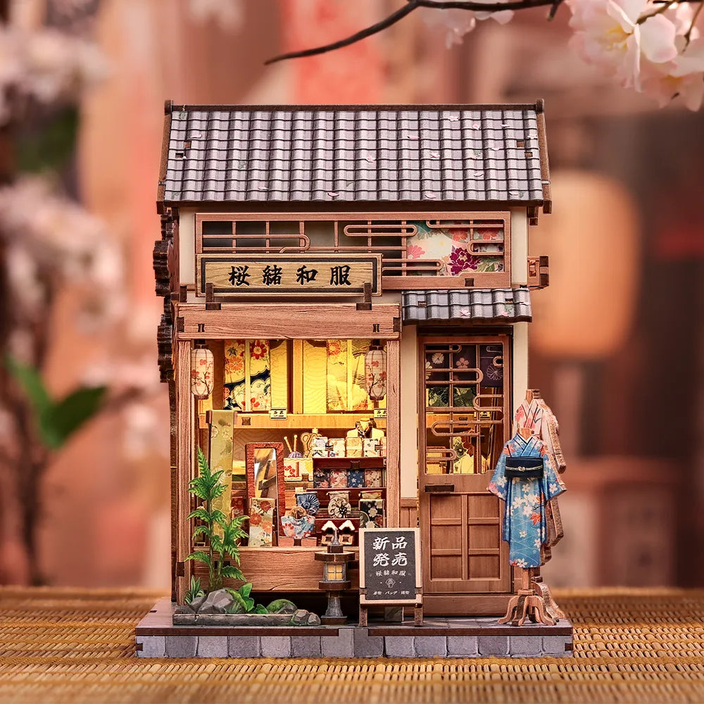 Book Nook - Sakura O Kimono Shop Gesamtansicht mit detaillierter Szenerie