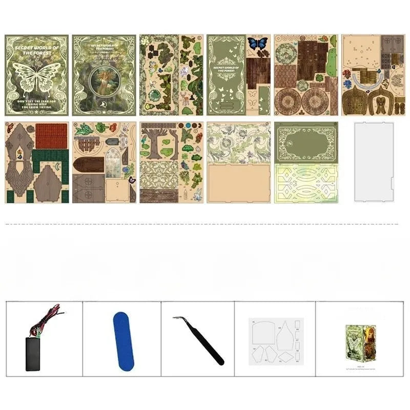 Komponenten des Book Nook - Secret World Of The Forest