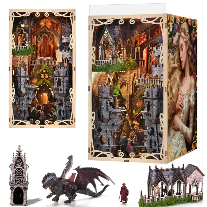 Komponenten des Book Nook - Sleeping Beauty
