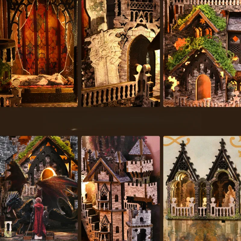 Detailansicht eines dekorativen Elements im Book Nook - Sleeping Beauty mit feinen Details