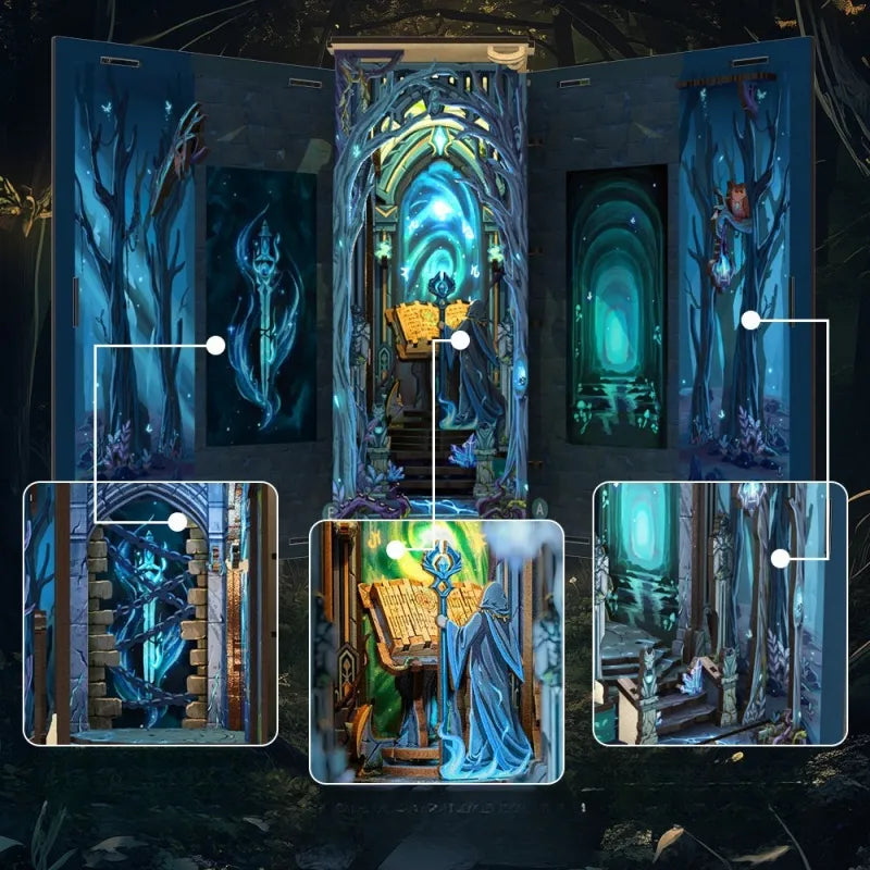 Detailansicht eines dekorativen Elements im Book Nook - The Gate of Wonderland mit feinen Details