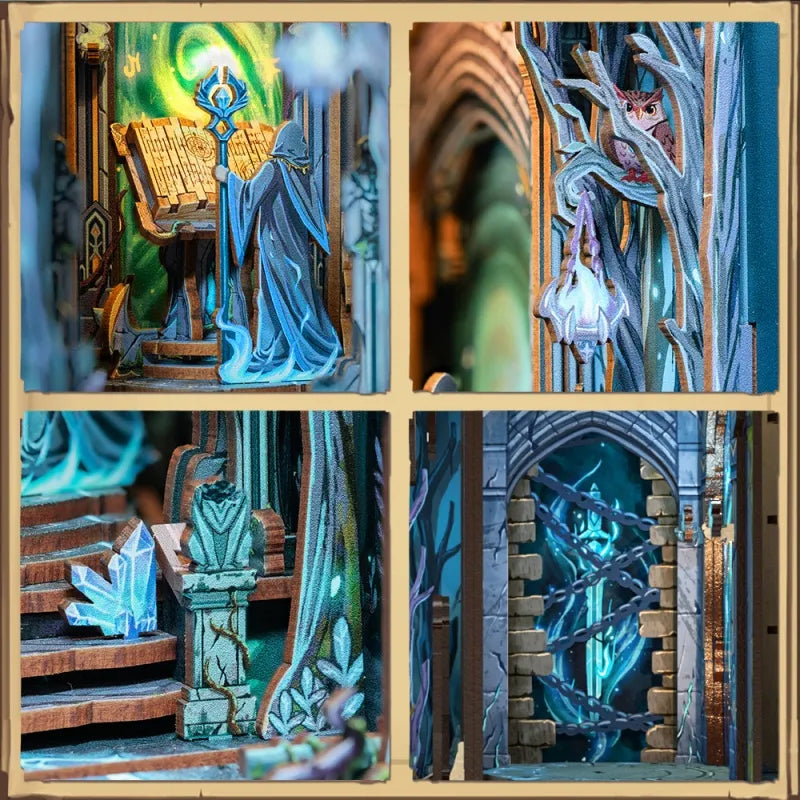 Detailansicht eines dekorativen Elements im Book Nook - The Gate of Wonderland mit feinen Details