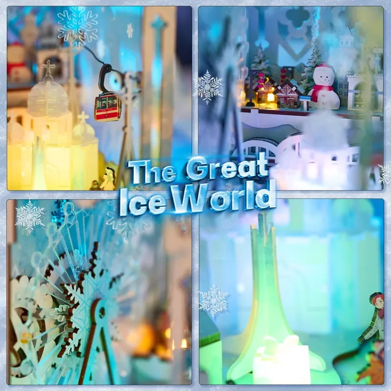 Detailansicht eines dekorativen Elements im Book Nook - The Great Ice World mit feinen Details