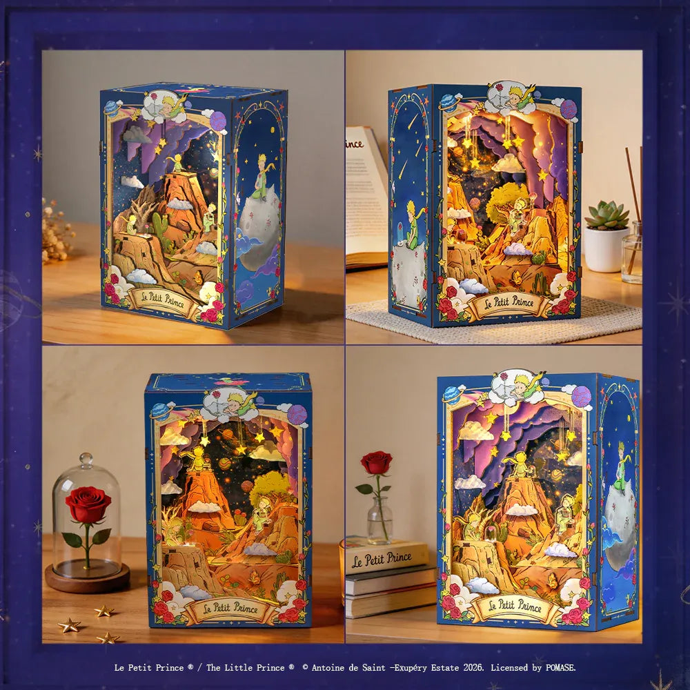 The Planet and the Rose Book Nook aus verschiedenen Wohnperspektiven