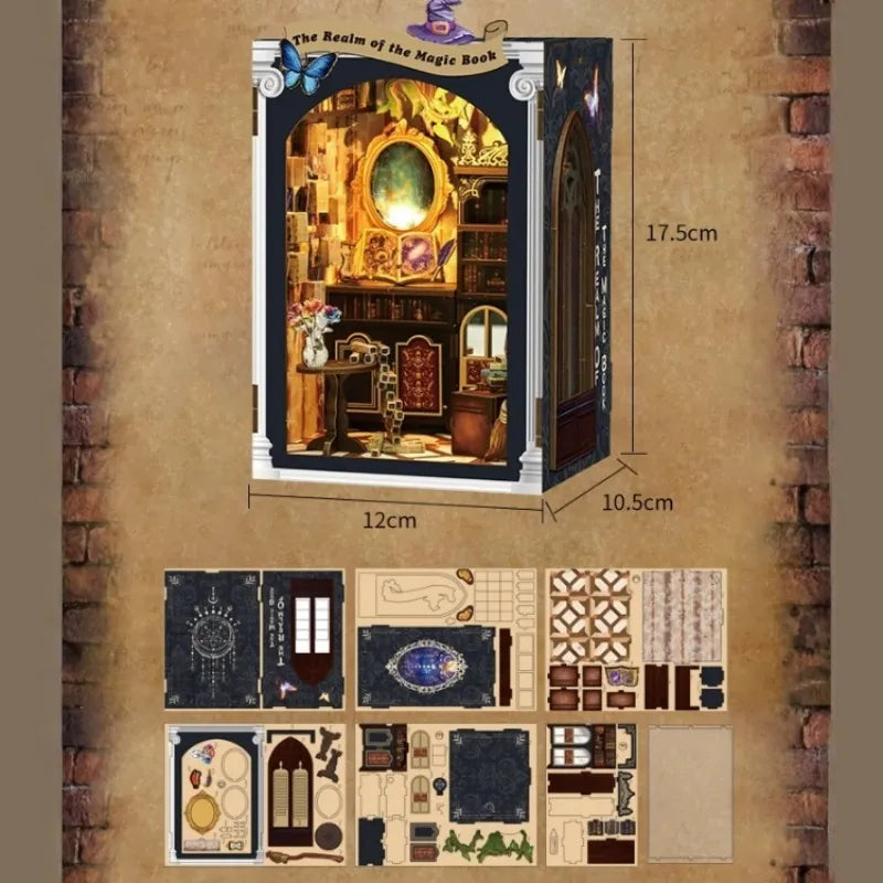 Book Nook - The Realm Of The Magic Book mit detaillierten Abmessungen