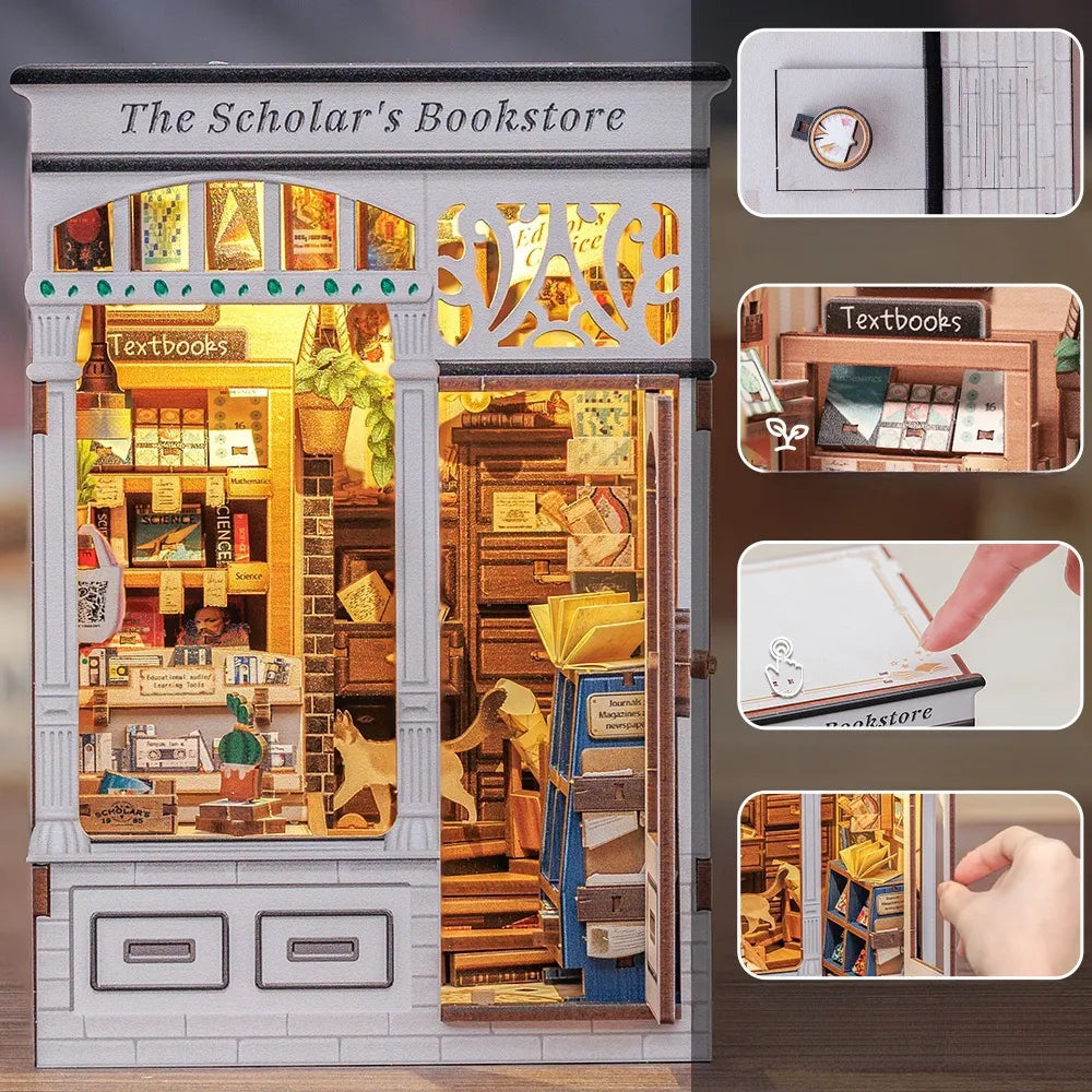 Detailansicht eines dekorativen Elements im Book Nook - The Scholar's Bookstore mit feinen Details