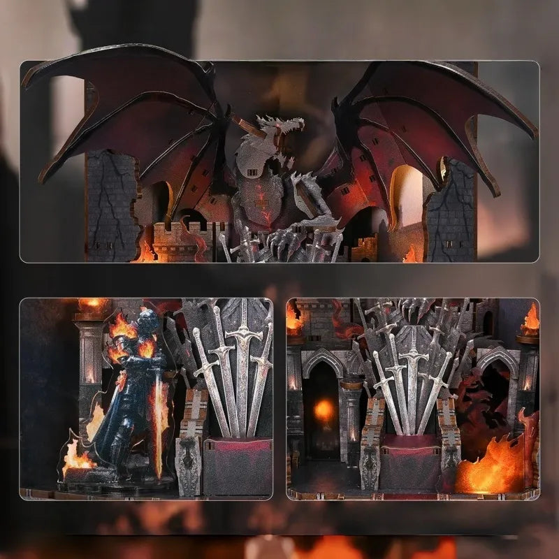 Detailansicht eines dekorativen Elements im Book Nook - Throne of Blade mit feinen Details