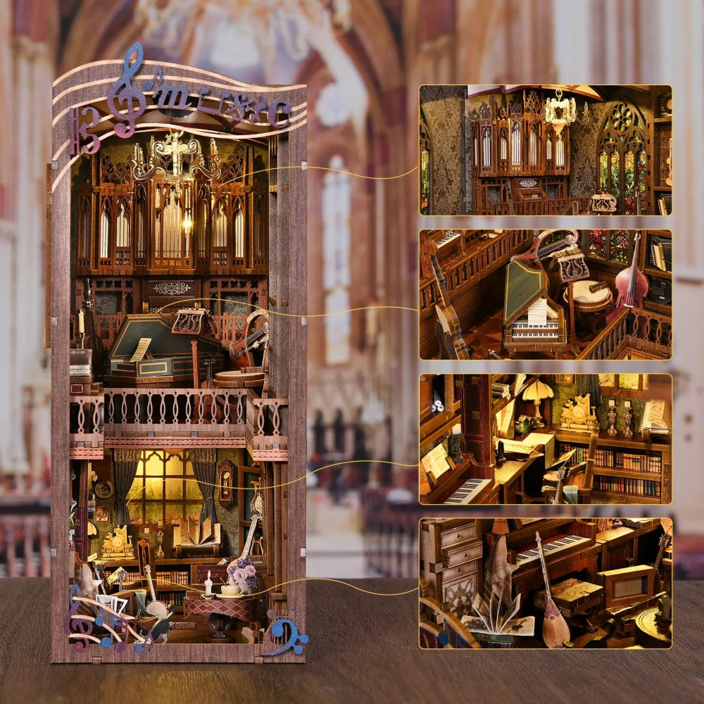 Nahaufnahme des Book Nook - Timeless Melody mit reichhaltigen Details