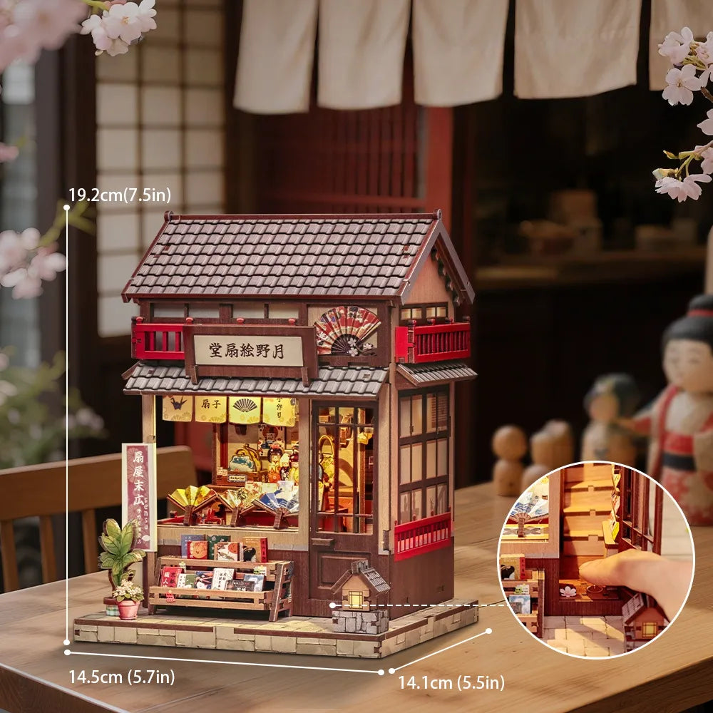 Book Nook - Tsukino Eogi-dou mit detaillierten Abmessungen