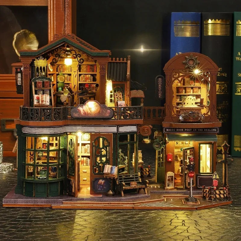 Miniatur Haus - Twilight Book City Gesamtansicht mit detaillierter Szenerie