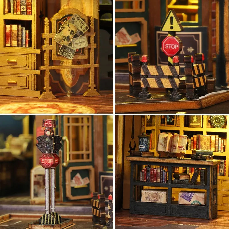 Detailansicht eines dekorativen Elements im Miniatur Haus - Twilight Book City mit feinen Details