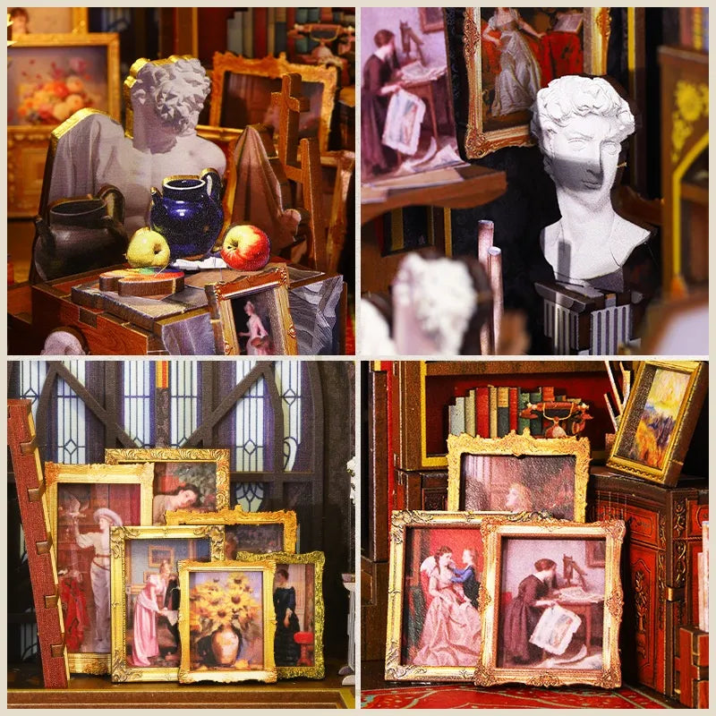 Detailansicht eines dekorativen Elements im Book Nook - Wonder Studio mit feinen Details