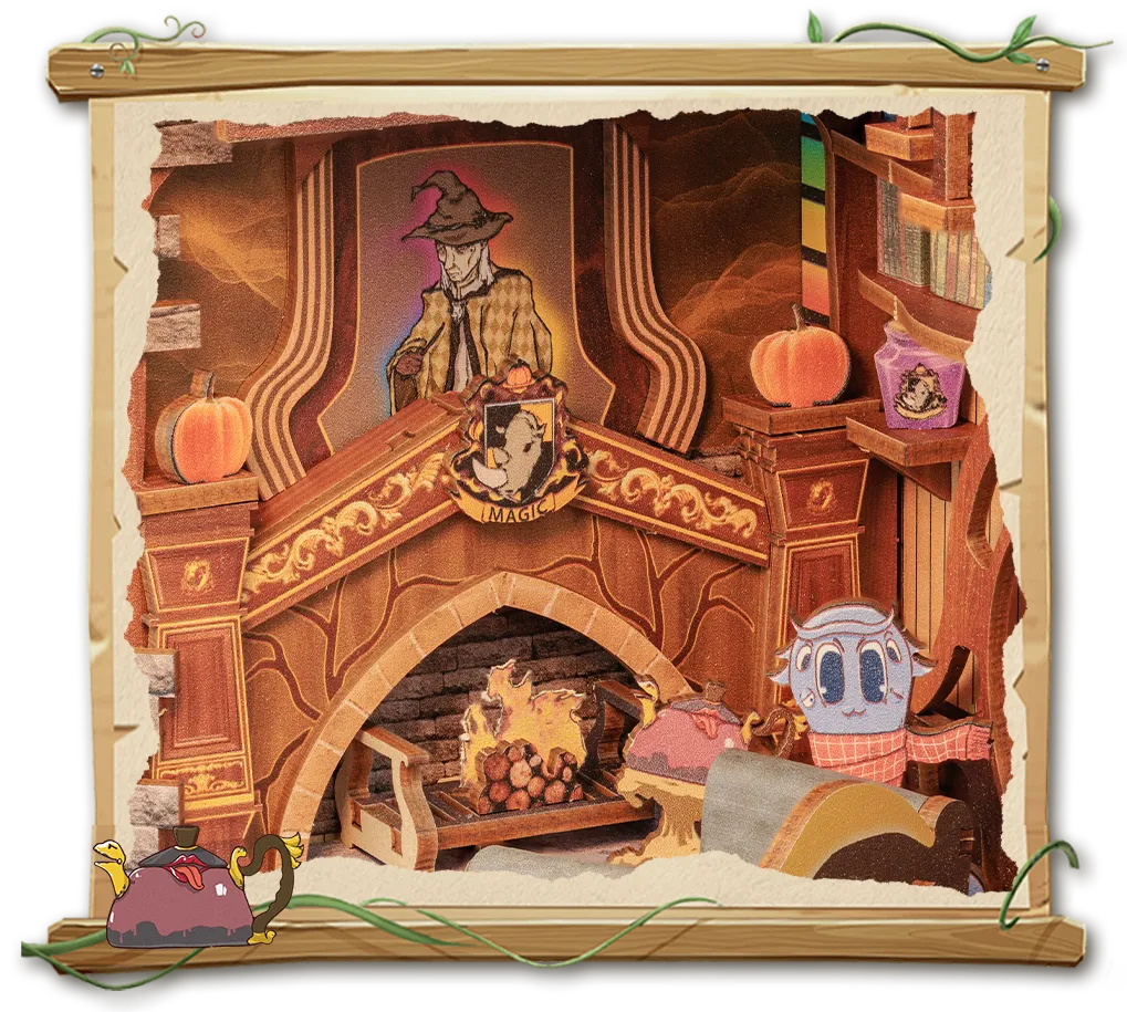 Book Nook - Fantastic Animal Common Room Detailansicht auf booknook.de