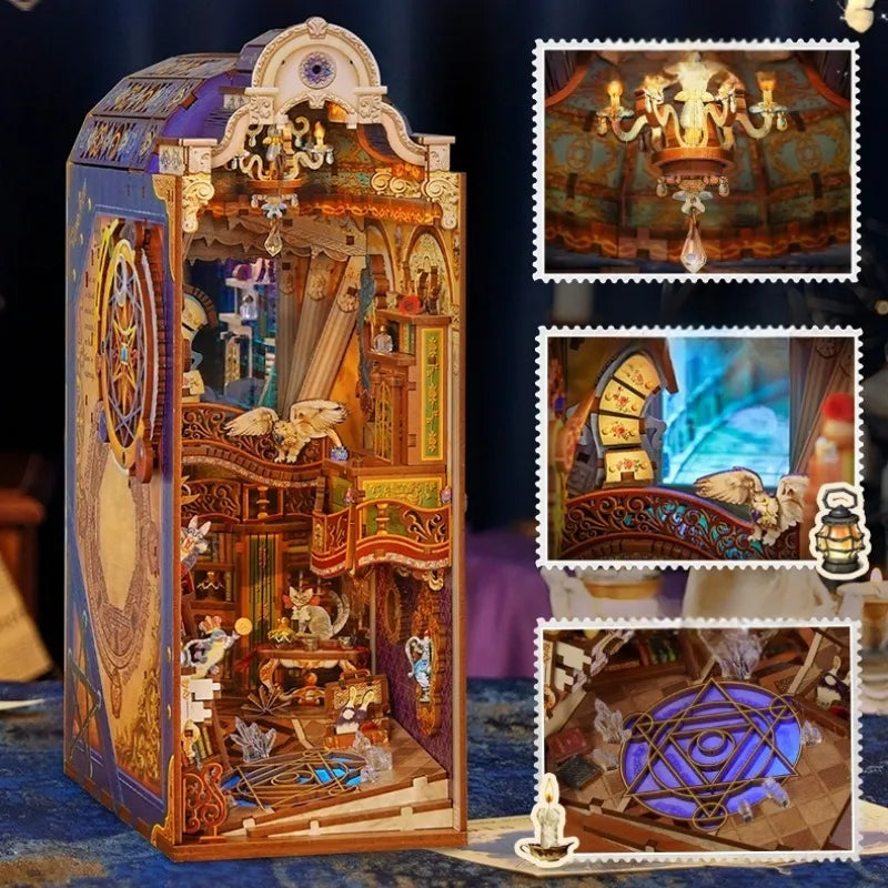 Detailansicht eines dekorativen Elements im Book Nook - Magical Library mit feinen Details
