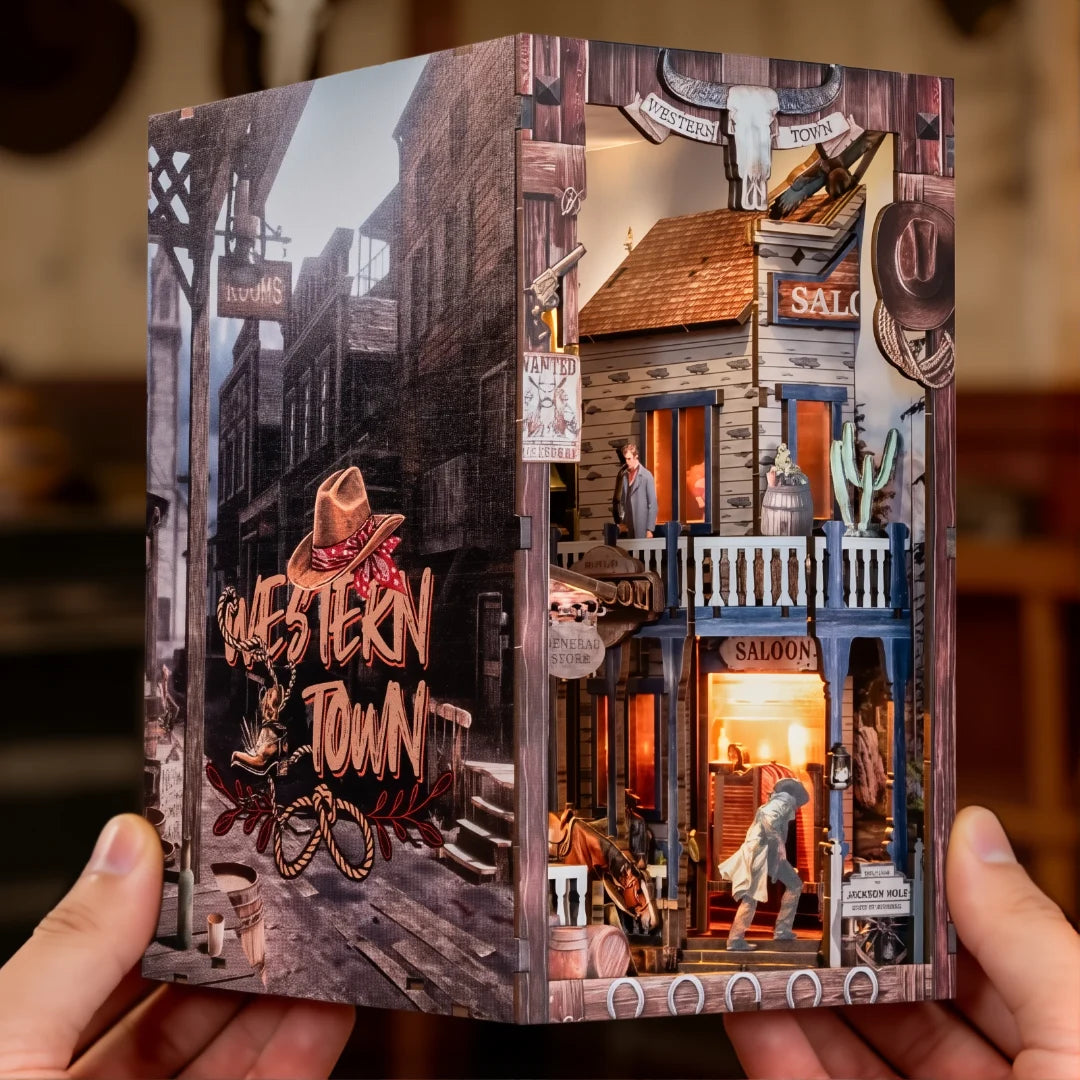 DIY Holz Book Nook - Western Town