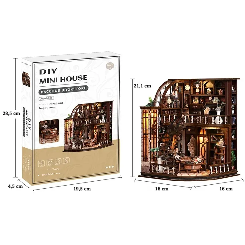 Miniatur Haus Bausatz - Bacchus Bookstore
