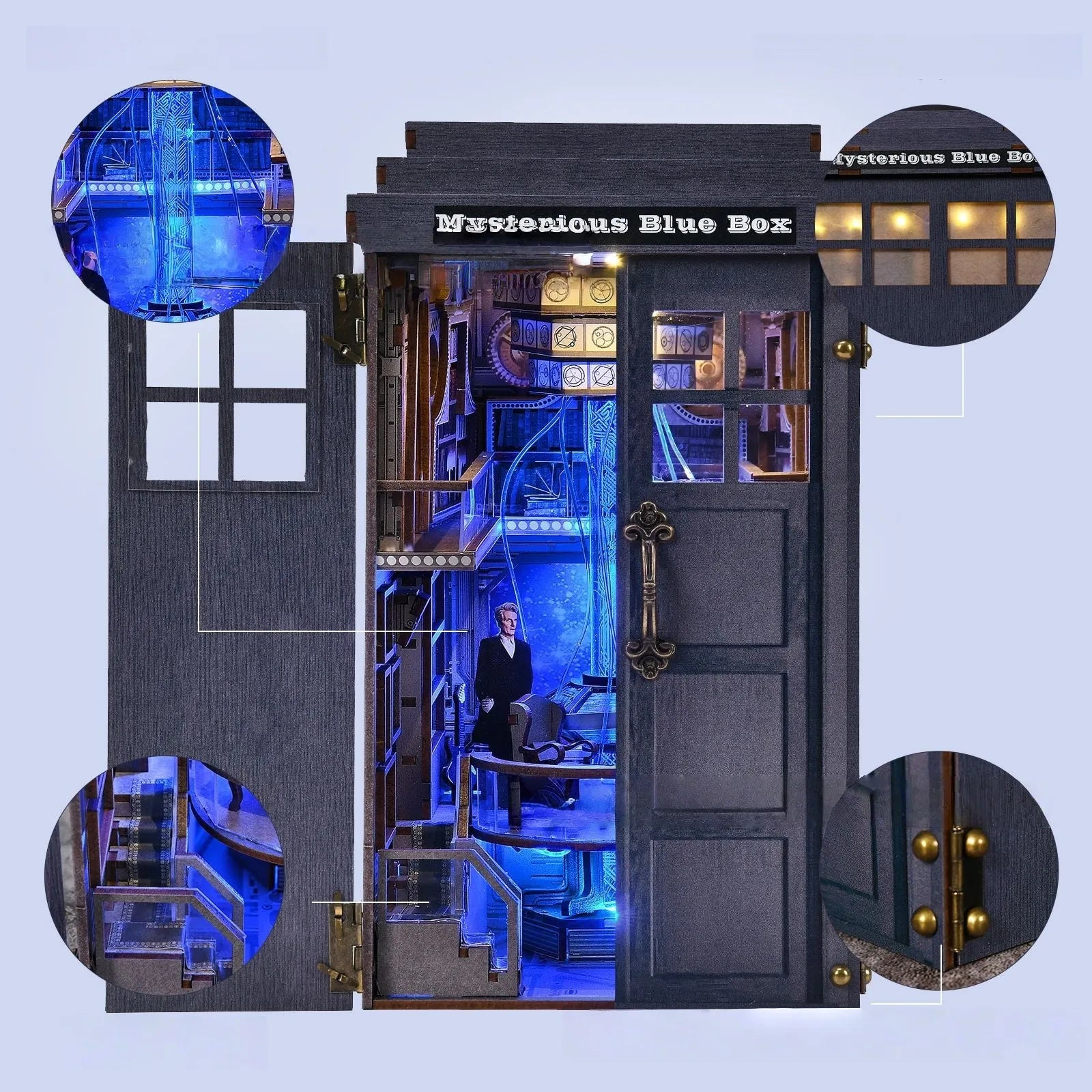 Nahaufnahme des Book Nook - Mysterious Phone Booth mit reichhaltigen Details