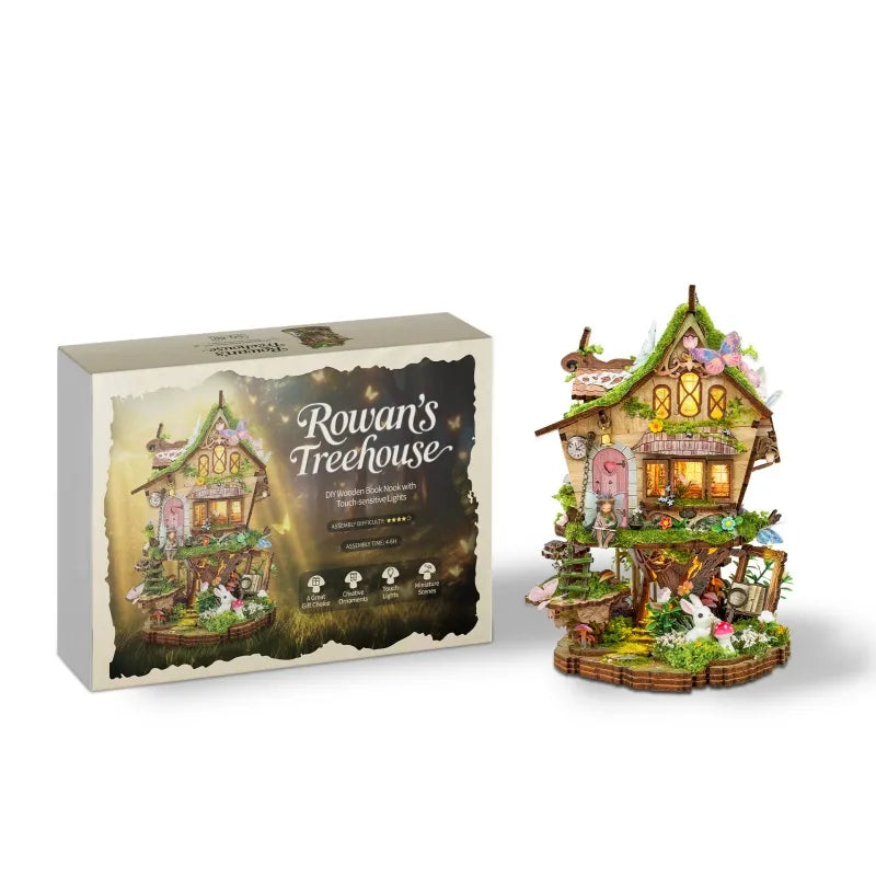 Geschenkverpackung des Miniatur Haus Bausatz - Rowan's Treehouse für Sammler und als ideales Geschenk