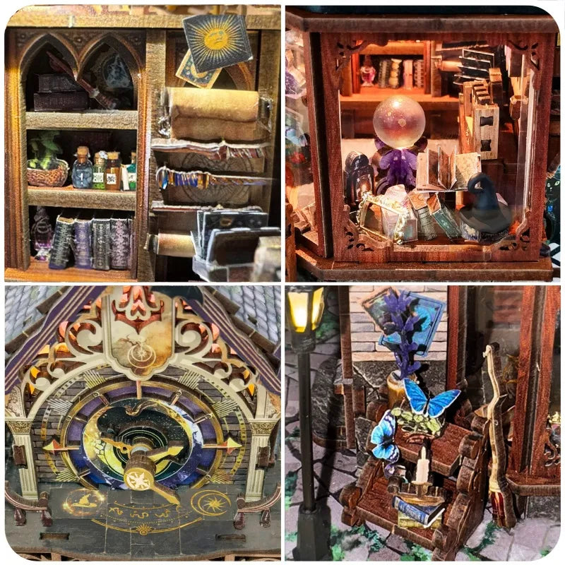 Detailansicht eines dekorativen Elements im Miniatur Haus Bausatz - Time Magic Club mit feinen Details