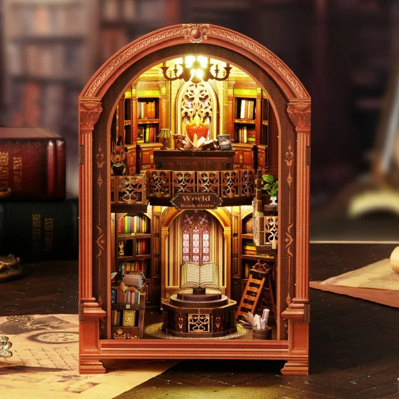 Miniatur Haus Bausatz - Wanguo Bookstore Gesamtansicht mit detaillierter Szenerie
