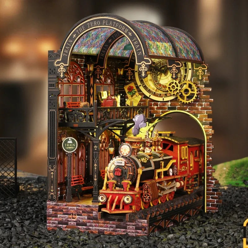 DMiniatur Haus Bausatz - Zero Platform Gesamtansicht mit detaillierter Szenerie