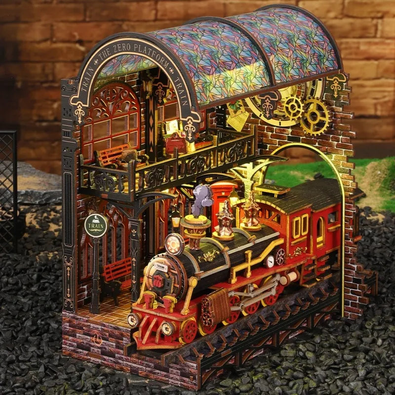 Seitliche Ansicht des DMiniatur Haus Bausatz - Zero Platform mit gut sichtbaren Elementen