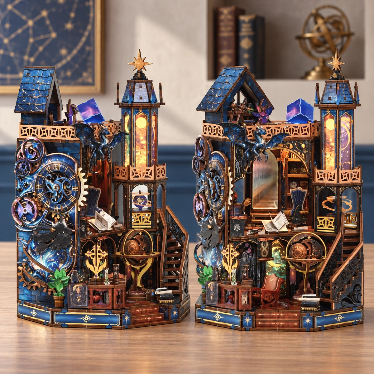 Starfall Spire shown from two angles