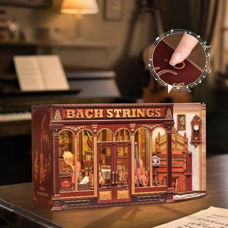 Miniature Haus - Bach Strings mit Touch-Switch-Lichtfunktion
