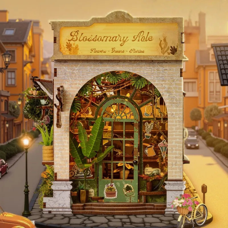Miniature Haus - Blossomary Atelier Gesamtansicht mit detaillierter Szenerie