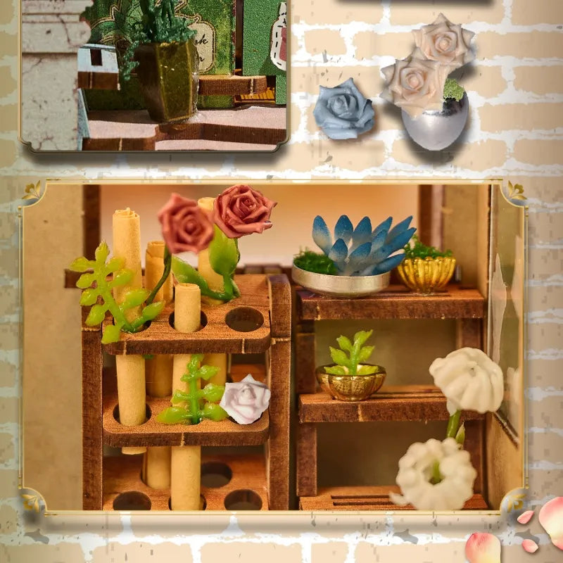 Detailansicht eines dekorativen Elements im Miniature Haus - Blossomary Atelier mit feinen Details