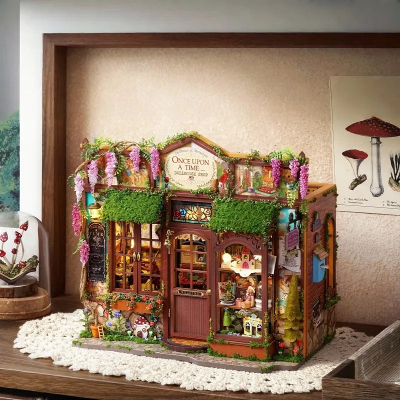 Miniature Haus - Dollhouse Shop Gesamtansicht mit detaillierter Szenerie