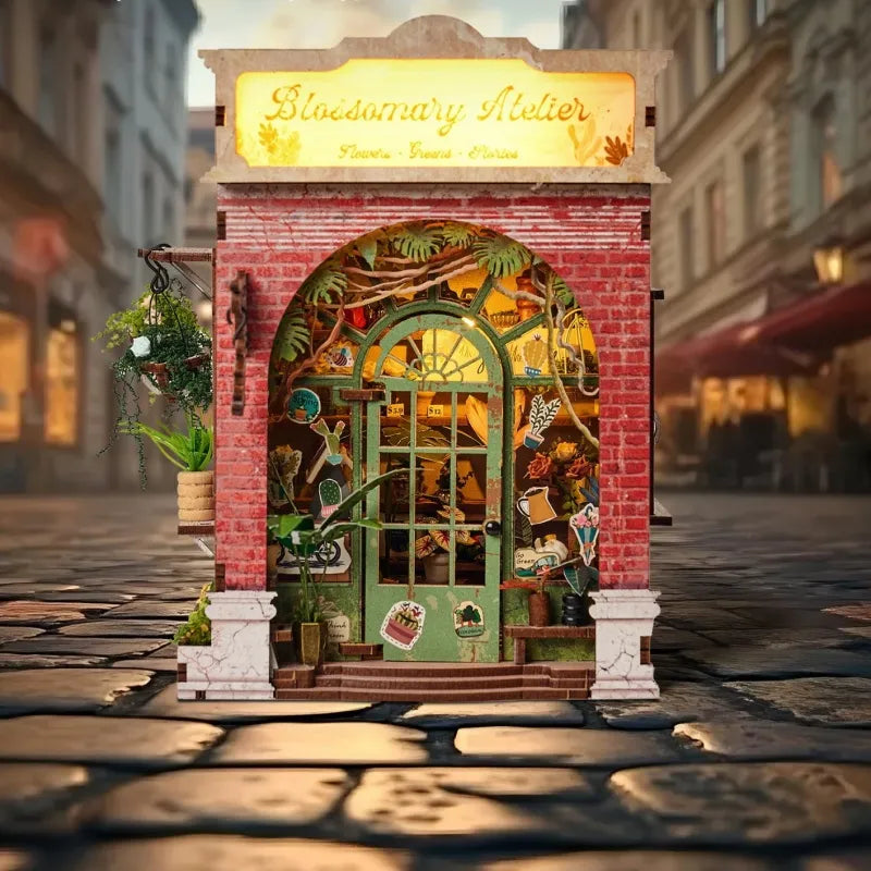 Miniature House - Blossomary Atelier Gesamtansicht mit detaillierter Szenerie