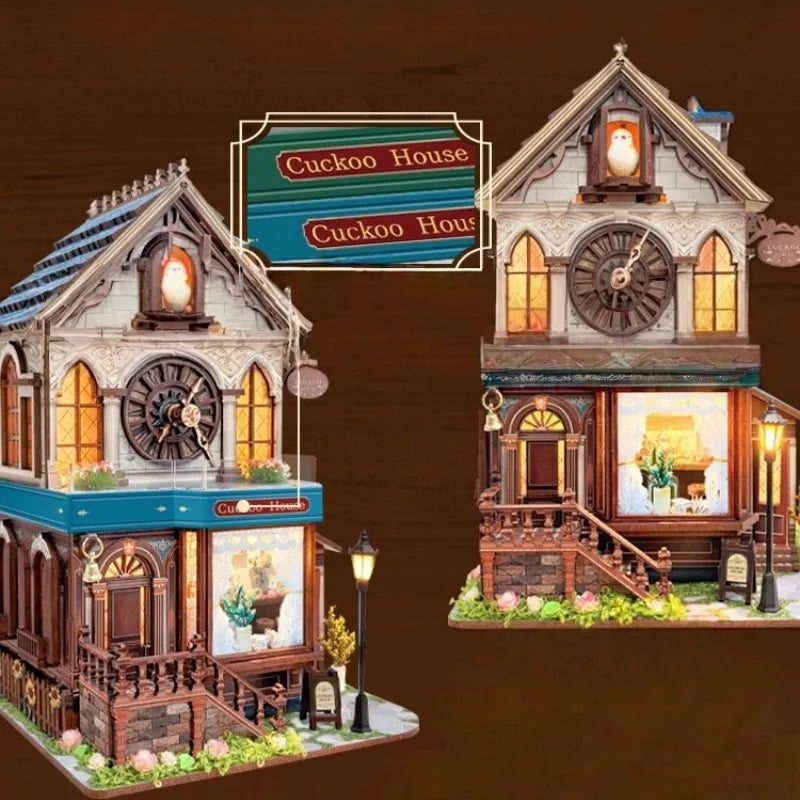 Eigenschaften des Miniature House - Cuckoo House wie hochwertige Materialien und LED-Lichter