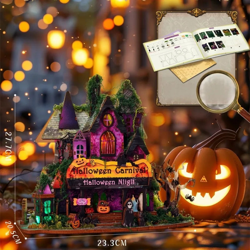 Miniature House - Halloween Night mit detaillierten Abmessungen