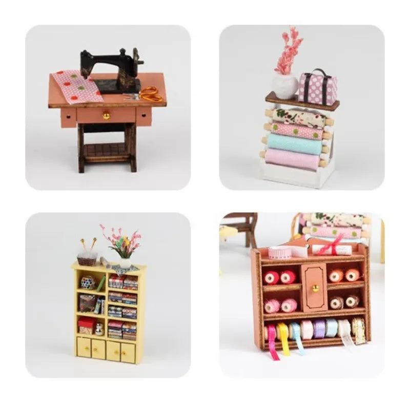 Detailansicht eines dekorativen Elements im Miniature House - Tailor Shop mit feinen Details