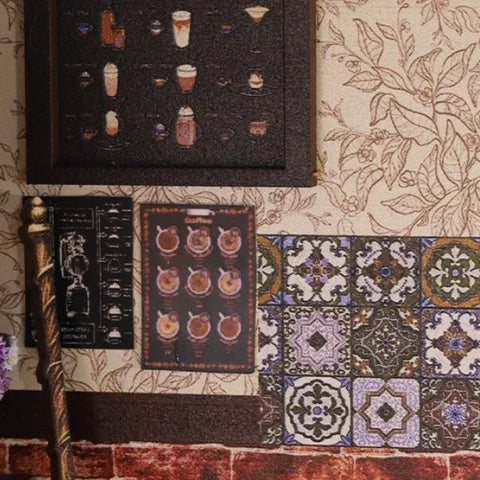 Seitliche Ansicht de Book Nook - Magic Coffee Shop mit gut sichtbaren Elementen