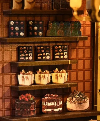 Obere Ansicht des Book Nook - Sweet Chapter mit detaillierten Mustern und Beleuchtung