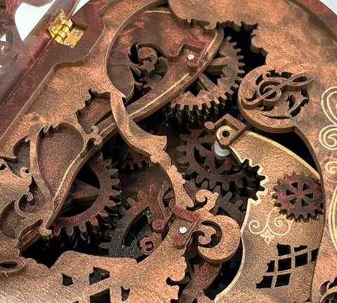 DIY Holz-Klavierbausatz Gesamtansicht mit detaillierter Szenerie