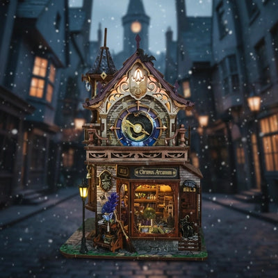 Miniatur Haus Bausatz - Time Magic Club | 3D-Holzpuzzle