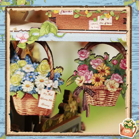 Detailansicht eines dekorativen Elements im Book Nook - Anna's Blue Blossom mit feinen Details