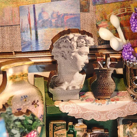 Detailansicht eines dekorativen Elements im Book Nook - Monet's Impression mit feinen Details