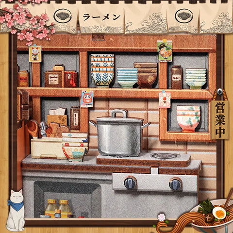 Detailansicht eines dekorativen Elements im Book Nook - Oishii Kyoto mit feinen Details