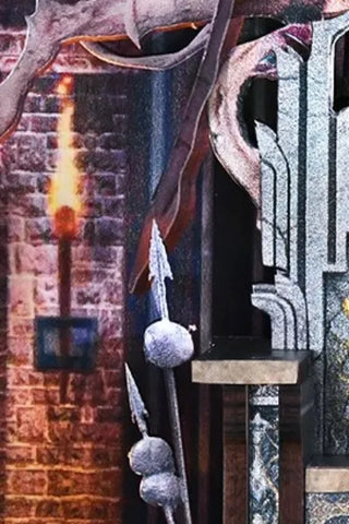 Nahaufnahme des Book Nook - Throne of Bones mit reichhaltigen Details