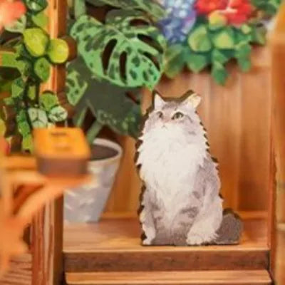 Detailansicht eines dekorativen Elements im DIY Story Frame Kit - Blossom time Bookstore mit feinen Details